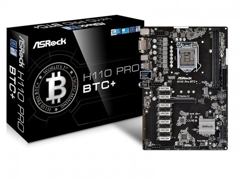 Asrock h110 pro btc подключение питания