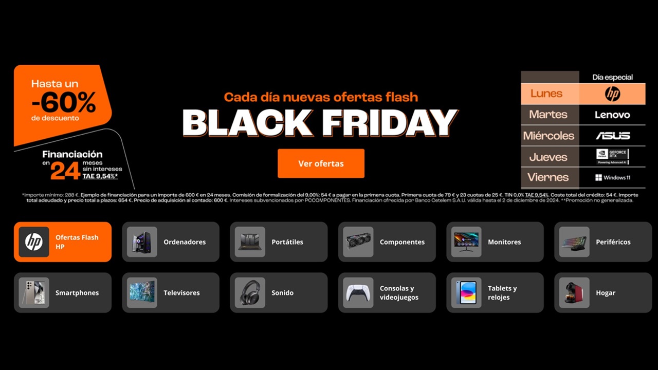 black friday en PcComponentes